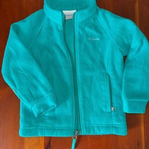 Columbia Teal Zip-Up Fleece Pullover
